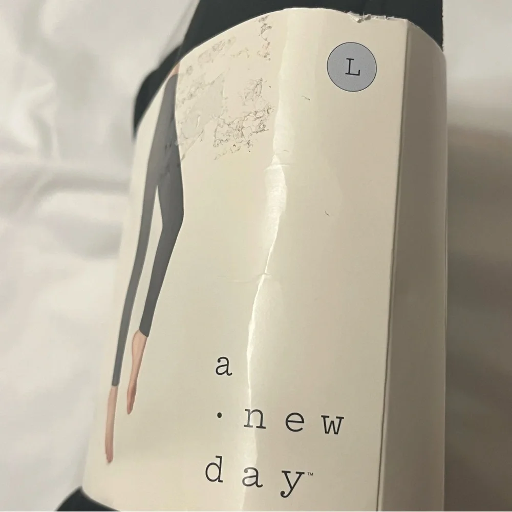 A New Day Leggings Black Faux-Suede Size Large